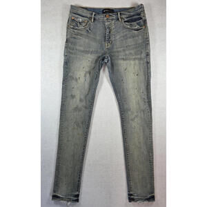 Purple Brand Jeans Mens 32X32 Distressed P001 Slim Button Fly Stretch Denim